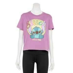 Juniors' Disney's Lilo & Stitch Crop Tee New with Tags